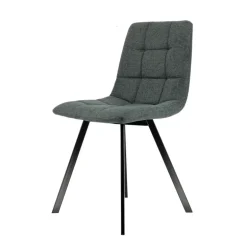 CarviChaise moderne matelassée en tissu avec pied en métal