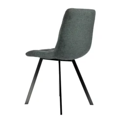 CarviChaise moderne matelassée en tissu avec pied en métal