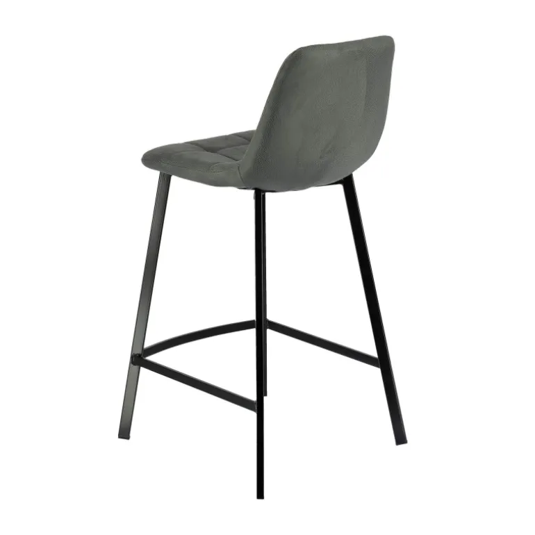 CarviTabouret matelassé hauteur snack en tissu