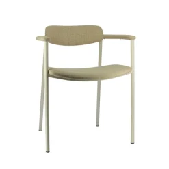 Cassis Fauteuil moderne en tissu avec accoudoirs et pieds en métal
