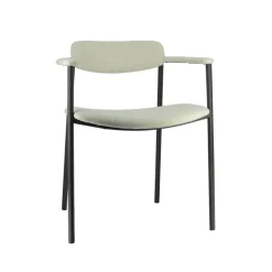 Cassis Fauteuil moderne en tissu avec accoudoirs et pieds en métal