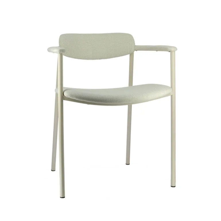 Cassis Fauteuil moderne en tissu avec accoudoirs et pieds en métal
