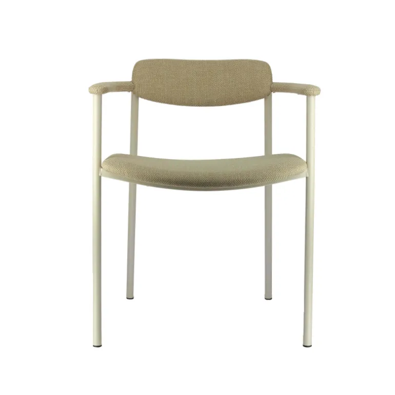 Cassis Fauteuil moderne en tissu avec accoudoirs et pieds en métal