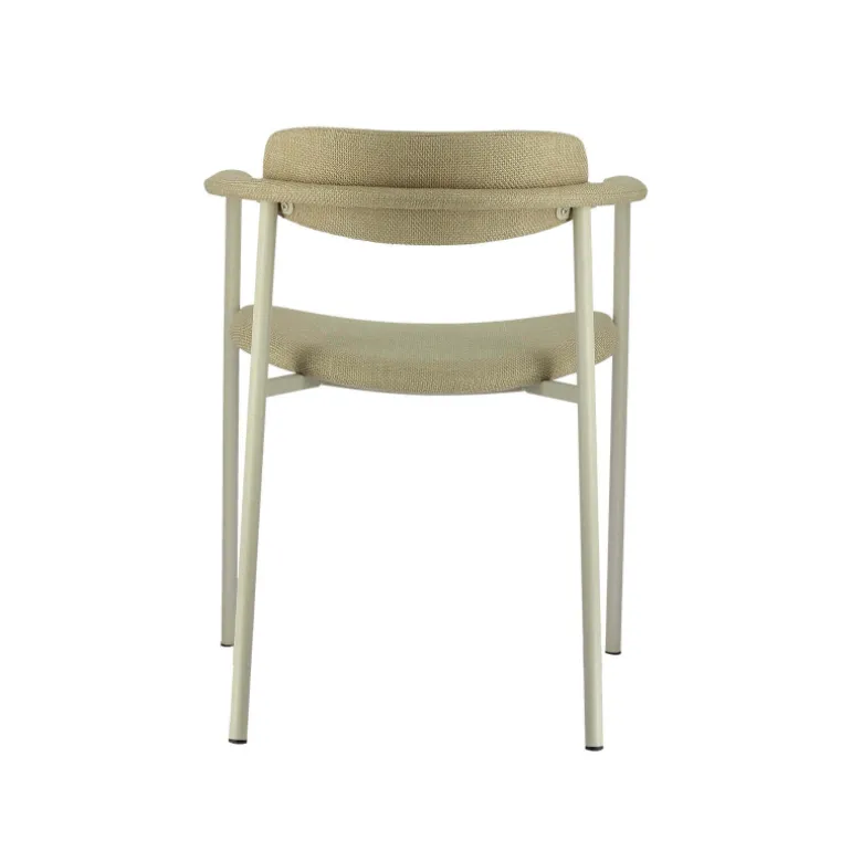 Cassis Fauteuil moderne en tissu avec accoudoirs et pieds en métal