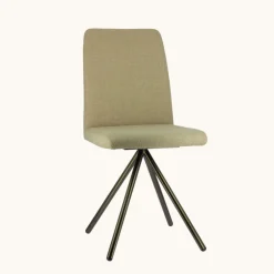 Charentes Chaise moderne en tissu et pieds métal