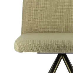 Charentes Chaise moderne en tissu et pieds métal