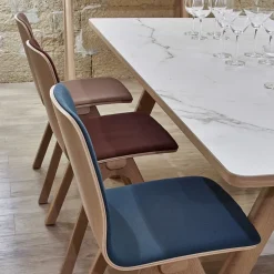 Chevron Table de designer en céramique et bois