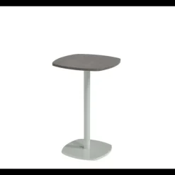 Circa Petite table de cuisine carrée aux bords arrondis avec pied central