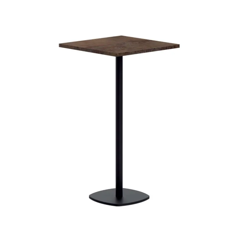 Circa Table de cuisine carrée mange debout 60 x 60 cm en stratifié et pied central