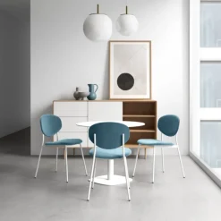 Circus Table de cuisine ronde en verre petit espace