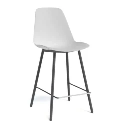 Claudio Tabouret snack moderne avec coque en polypropylène