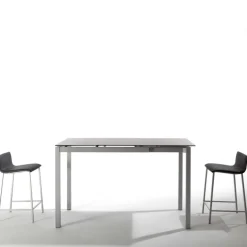 Céleste Table snack de cuisine petit espace en céramique avec allonge