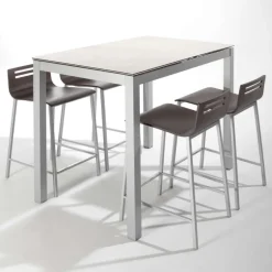 Céleste Table snack de cuisine petit espace en céramique avec allonge