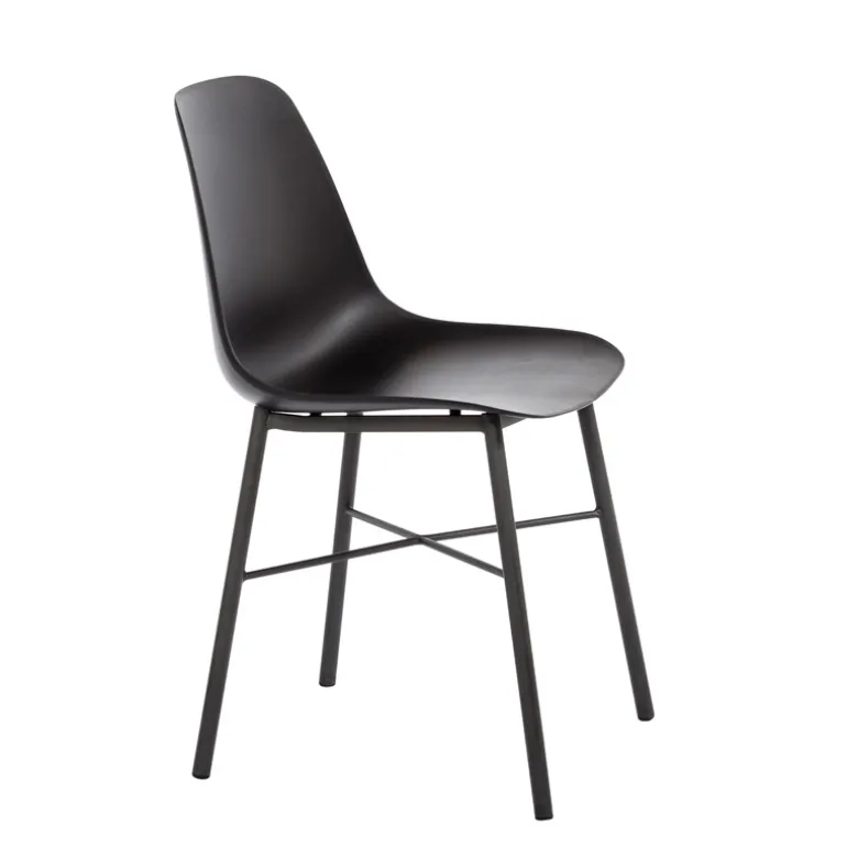 Cloe Chaise moderne en polypropylène et métal