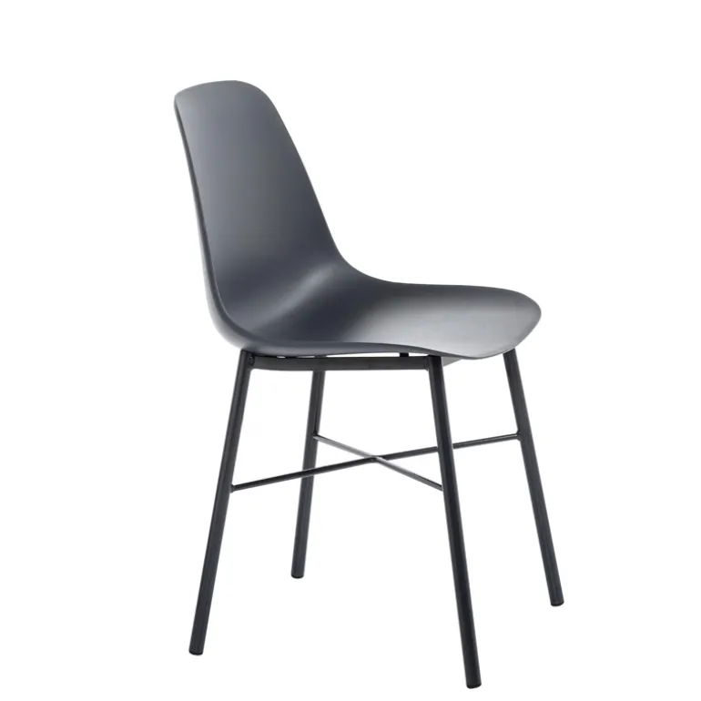 Cloe Chaise moderne en polypropylène et métal