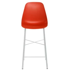 Cloe Tabouret snack moderne en polypropylène et métal