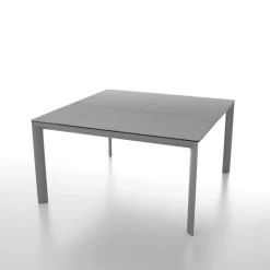 Cocoon Table carrée extensible en céramique et pieds en métal