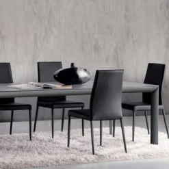 Cocoon Table italienne rectangulaire extensible en céramique contemporaine