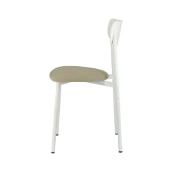 Colette Carrier® Chaise française en métal avec assise en simili rembourrée