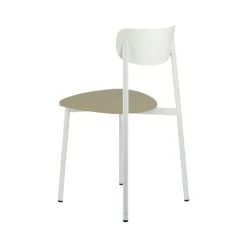 Colette Carrier® Chaise française en métal avec assise en simili rembourrée