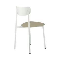 Colette Carrier® Chaise française en métal avec assise en simili rembourrée