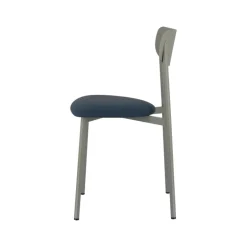 Colette Carrier® Chaise française en métal avec assise en simili rembourrée