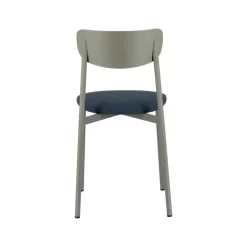 Colette Carrier® Chaise française en métal avec assise en simili rembourrée