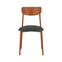 Colette Carrier® Chaise française en métal avec assise en simili rembourrée