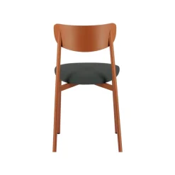 Colette Carrier® Chaise française en métal avec assise en simili rembourrée