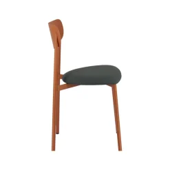 Colette Carrier® Chaise française en métal avec assise en simili rembourrée