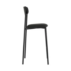 Colette Carrier® Tabouret snack français en métal avec assise en simili rembourrée