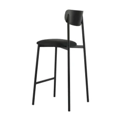 Colette Carrier® Tabouret snack français en métal avec assise en simili rembourrée