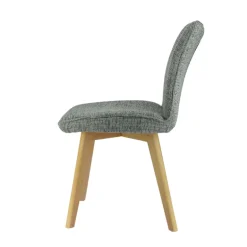 ColineChaise rembourrée en tissu avec pieds en bois