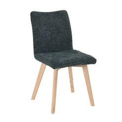 ColineChaise rembourrée en tissu avec pieds en bois