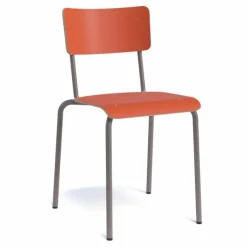 Collège Chaise d'écolier vintage en métal et bois