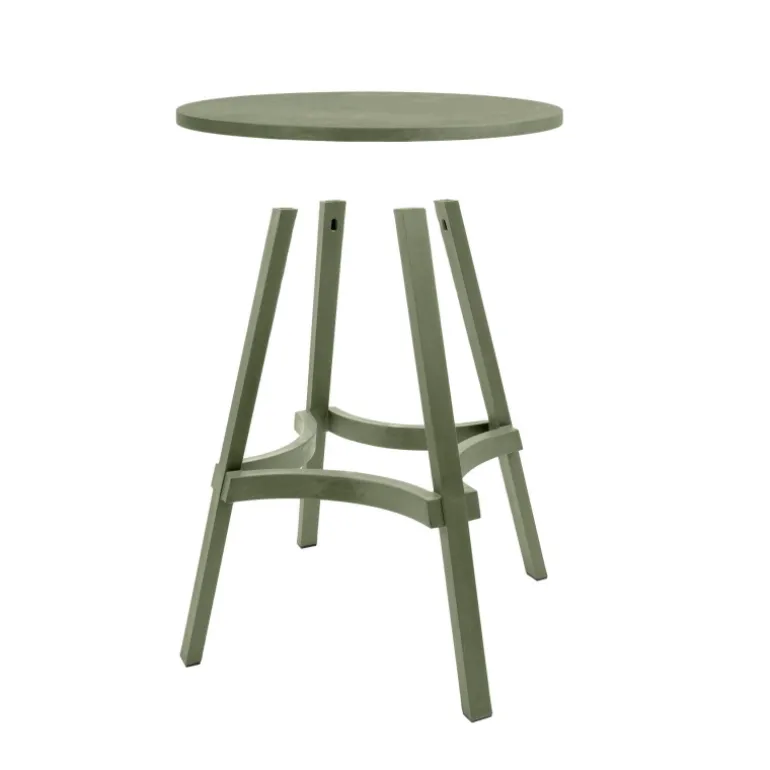 Combo Table de jardin ronde recyclée