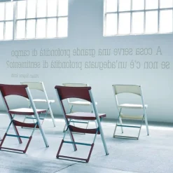 Compact Chaise pliante solide en technopolymère et métal aluminium