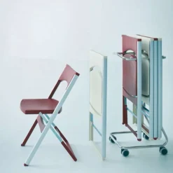 Compact Chaise pliante solide en technopolymère et métal aluminium