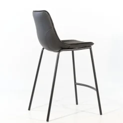 CoqueTabouret coque snack en synthétique et pieds en métal noir