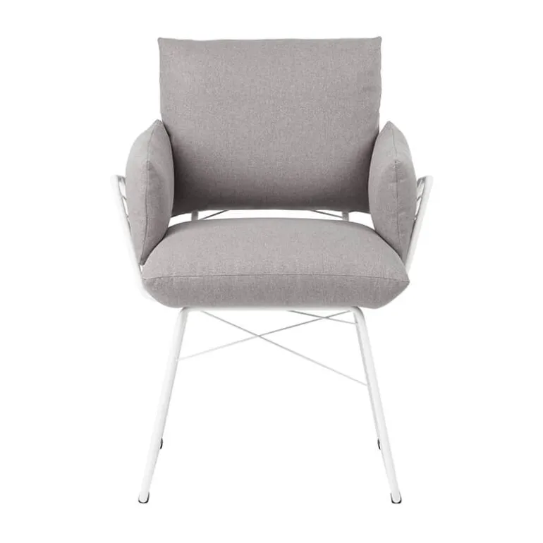 Cosy Mobitec® Fauteuil design confortable assise en tissu et pieds en métal