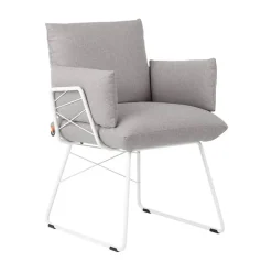 Cosy Mobitec® Fauteuil design confortable assise en tissu et pieds en métal