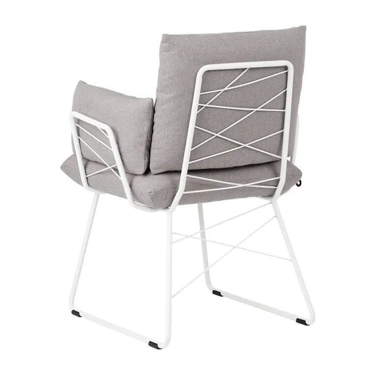 Cosy Mobitec® Fauteuil design confortable assise en tissu et pieds en métal