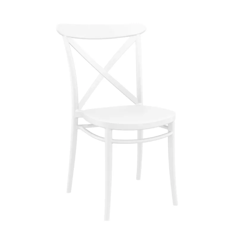 Cross Chaise de cuisine style bistrot empilable en polypropylène