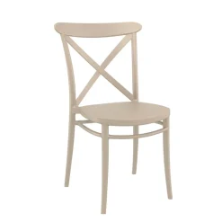 Cross Chaise de cuisine style bistrot empilable en polypropylène