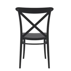 Cross Chaise de cuisine style bistrot empilable en polypropylène