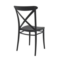 Cross Chaise de cuisine style bistrot empilable en polypropylène