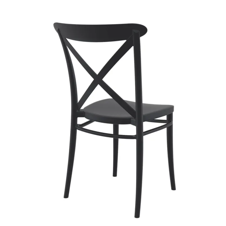 Cross Chaise de cuisine style bistrot empilable en polypropylène