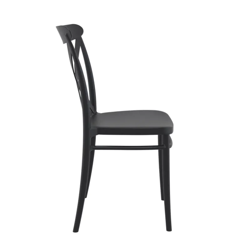 Cross Chaise de cuisine style bistrot empilable en polypropylène