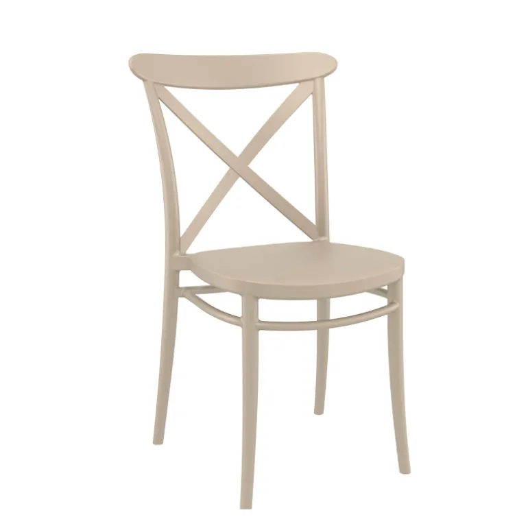 Cross Chaise de terrasse bistrot empilable en polypropylène