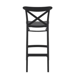 Cross Tabouret de bar moderne avec dossier en polypropylène